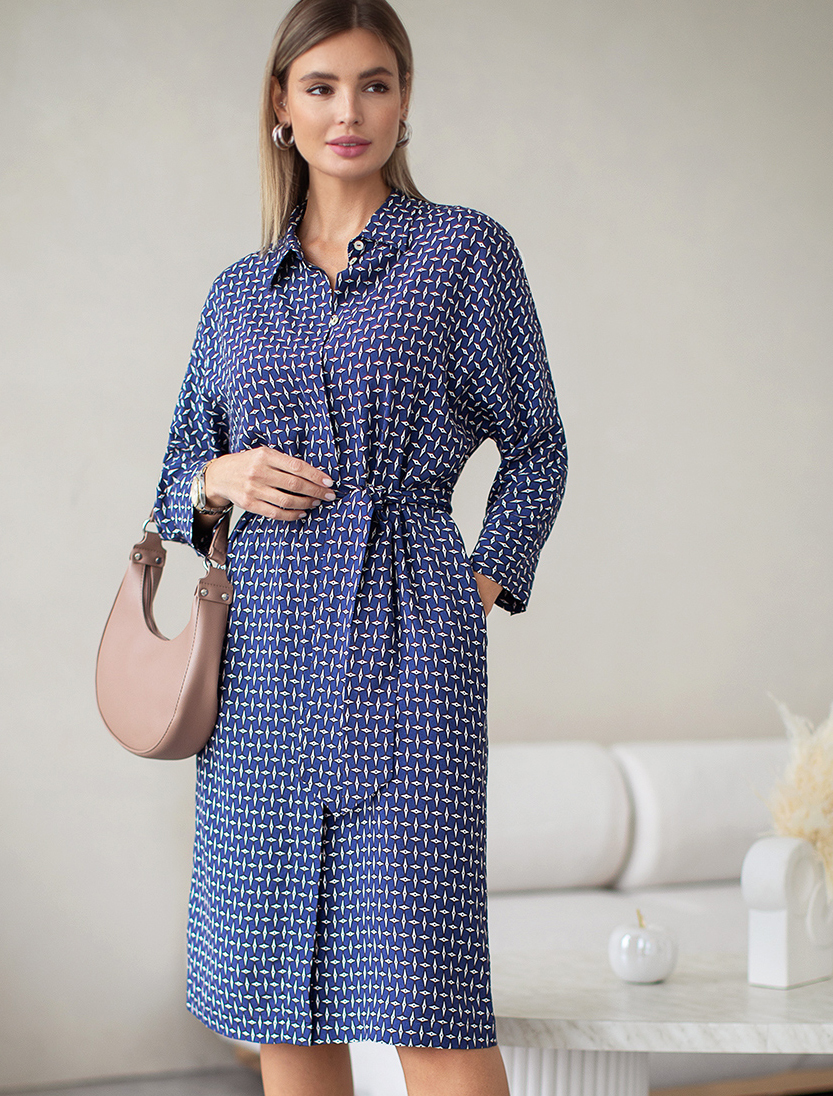 картинка Платье женское синий-белый от магазина Одежда+